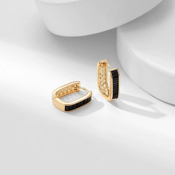 Wholesale Jewelry Zirconia Copper Geometric Earrings