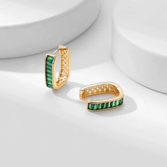 Wholesale Jewelry Zirconia Copper Geometric Earrings