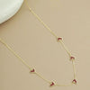 Wholesale 18K Electroplated Stainless Steel Heartshaped Pendant Necklace With O Word Chain For Women