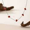Wholesale 18K Electroplated Stainless Steel Heartshaped Pendant Necklace With O Word Chain For Women