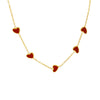 Wholesale 18K Electroplated Stainless Steel Heartshaped Pendant Necklace With O Word Chain For Women