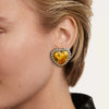 Wholesale 18K Gold Electroplated Stainless Steel Geometric And Heart Shaped Women's Earrings
