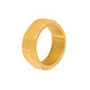 Wholesale 18K Gold Electroplated Stainless Steel Geometric Nutshaped Light Luxury Women's Ring