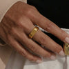 Wholesale 18K Gold Electroplated Stainless Steel Geometric Nutshaped Light Luxury Women's Ring
