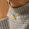 Wholesale 18K Gold Electroplated Stainless Steel Heart Shape Pendant Necklace And Bracelet For Women In Ins Style