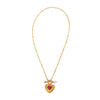 Wholesale 18K Gold Electroplated Stainless Steel Heartshaped Pendant Necklace For Women