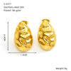 Wholesale 18K Gold Electroplated Titanium Steel Geometric Drop Shape Earrings For Women