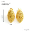Wholesale 18K Gold Electroplated Titanium Steel Geometric Drop Shape Earrings For Women