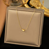 Wholesale 18K Gold Electroplated Titanium Steel Small Heart Pendant Necklace For Women