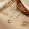 Wholesale 18K Gold Geometric Circle Pendant Electroplated Clavicle Chain For Women And Couples