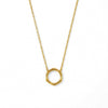 Wholesale 18K Gold Geometric Circle Pendant Electroplated Clavicle Chain For Women And Couples