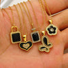 Wholesale 18K Gold Plated Butterfly Heart Micro Inlaid Unisex Necklace With Heart Shape And Animal Zodiac Patterns Cross Chain