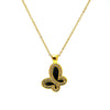 Wholesale 18K Gold Plated Butterfly Heart Micro Inlaid Unisex Necklace With Heart Shape And Animal Zodiac Patterns Cross Chain