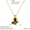 Wholesale 18K Gold Plated Butterfly Heart Micro Inlaid Unisex Necklace With Heart Shape And Animal Zodiac Patterns Cross Chain