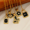 Wholesale 18K Gold Plated Butterfly Heart Micro Inlaid Unisex Necklace With Heart Shape And Animal Zodiac Patterns Cross Chain