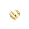 Wholesale 18K Gold Plated Copper Adjustable Open Ring With English Letters For Women