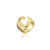 Wholesale 18K Gold Plated Copper Adjustable Open Ring With English Letters For Women