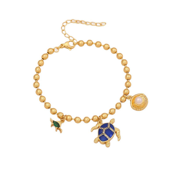 Wholesale 18K Gold Plated Copper Animal Pattern Diy Bracelet For Women