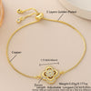 Wholesale 18K Gold Plated Copper Diamondencrusted Fourleaf Clover Necklace And Bracelet Jewelry Set For Women