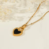 Wholesale 18K Gold Plated Doublesided Heart Stainless Steel Clavicle Necklace For Women