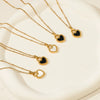 Wholesale 18K Gold Plated Doublesided Heart Stainless Steel Clavicle Necklace For Women