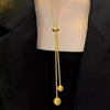 Wholesale 18K Gold Plated Geometric Snake Bone Chain Necklace For Women Made Of Titanium Steel