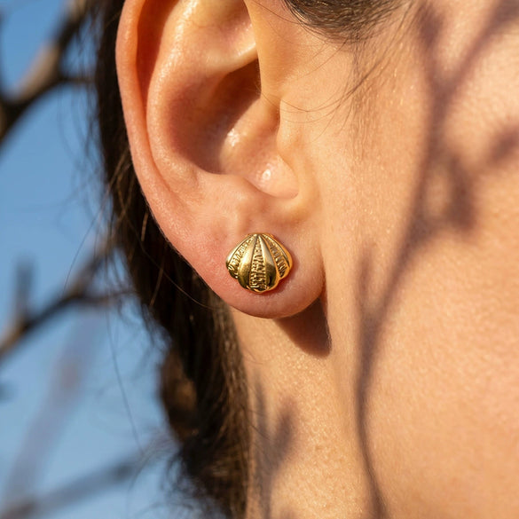 Wholesale 18K Gold Plated Geometric Stainless Steel Earrings For Women Retro Simple Niche Style