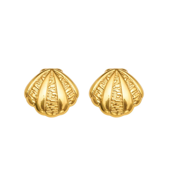 Wholesale 18K Gold Plated Geometric Stainless Steel Earrings For Women Retro Simple Niche Style