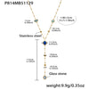 Wholesale 18K Gold Plated Stainless Steel And Glass Cross Clip Bead Chain Oval Edge Faceted Stone Jewelry Set For Women