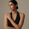Wholesale 18K Gold Plated Stainless Steel And Zircon Baby's Breath Cauliflower Chain Sparkling Bracelet And Clavicle Necklace Set For Women