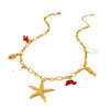 Wholesale 18K Gold Plated Stainless Steel Animal Shaped Cross Chain Pendant Necklace For Women