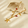 Wholesale 18K Gold Plated Stainless Steel Animal Shaped Cross Chain Pendant Necklace For Women