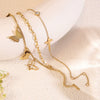 Wholesale 18K Gold Plated Stainless Steel Butterfly Cross Bracelet For Women With Animal And Zodiac Patterns