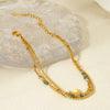 Wholesale 18K Gold Plated Stainless Steel Constellation Moon Pendant Multilayer Anklet For Women Luxury Jewelry