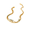 Wholesale 18K Gold Plated Stainless Steel Constellation Moon Pendant Multilayer Anklet For Women Luxury Jewelry