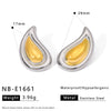 Wholesale 18K Gold Plated Stainless Steel Dropshaped Earrings For Women Fashion Creative Simple