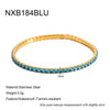 Wholesale 18K Gold Plated Stainless Steel Elastic Bracelet With Colorful Zircon Light Luxury Niche Jewelry