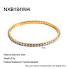 Wholesale 18K Gold Plated Stainless Steel Elastic Bracelet With Colorful Zircon Light Luxury Niche Jewelry
