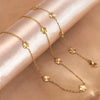 Wholesale 18K Gold Plated Stainless Steel Flower Bracelet And Necklace For Women