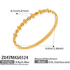 Wholesale 18K Gold Plated Stainless Steel Geometric Pattern Fine Ring Clasp Bracelet Set With 5A Zircon Full Diamond Accessories