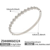 Wholesale 18K Gold Plated Stainless Steel Geometric Pattern Fine Ring Clasp Bracelet Set With 5A Zircon Full Diamond Accessories