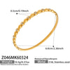 Wholesale 18K Gold Plated Stainless Steel Geometric Pattern Fine Ring Clasp Bracelet Set With 5A Zircon Full Diamond Accessories
