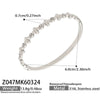 Wholesale 18K Gold Plated Stainless Steel Geometric Pattern Fine Ring Clasp Bracelet Set With 5A Zircon Full Diamond Accessories