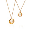 Wholesale 18K Gold Plated Stainless Steel Geometric Sun And Moon Necklace For Women