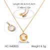 Wholesale 18K Gold Plated Stainless Steel Geometric Sun And Moon Necklace For Women