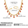 Wholesale 18K Gold Plated Stainless Steel Geometric Zircon Necklace For Women Light Luxury Style