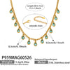Wholesale 18K Gold Plated Stainless Steel Geometric Zircon Necklace For Women Light Luxury Style