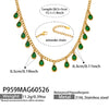 Wholesale 18K Gold Plated Stainless Steel Geometric Zircon Necklace For Women Light Luxury Style