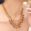 Wholesale 18K Gold Plated Stainless Steel Geometric Zircon Necklace For Women Light Luxury Style