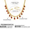 Wholesale 18K Gold Plated Stainless Steel Geometric Zircon Necklace For Women Light Luxury Style